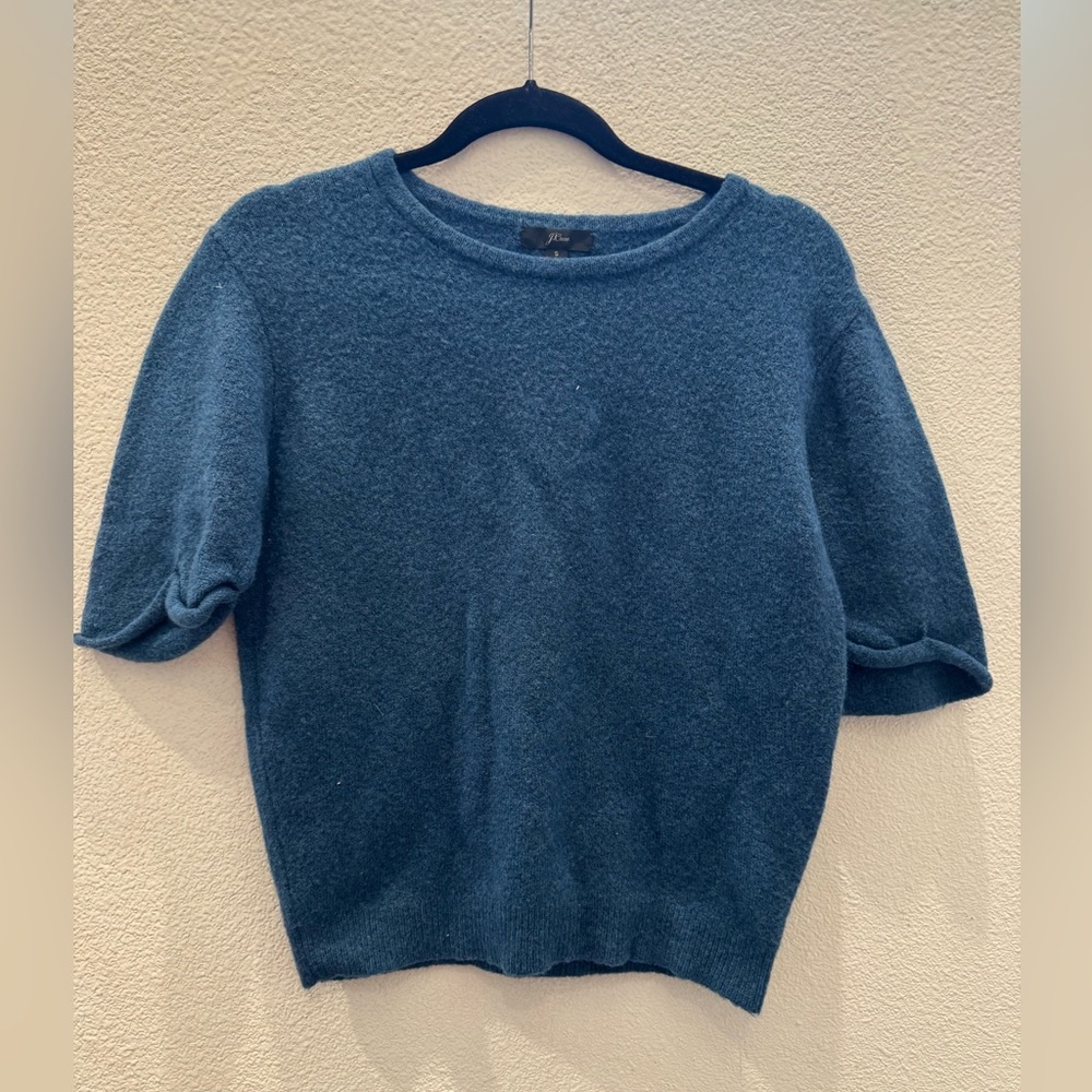 J.Crew women's blue short-sleeve sweater